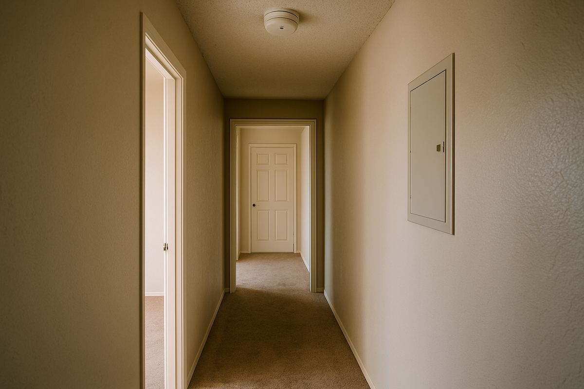 Interior hallway of a voucher rental ready for inspection